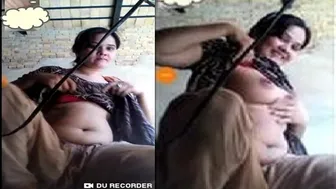 Village Girl Flashing Her Big Tits While Doing Housework