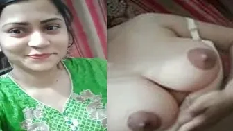 Pakistani Beauty Stripping Naked Teasing With Milky Breasts