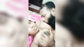 Hubby Sucking His Wifes Big Soft Tits Caught On Hidden Cam