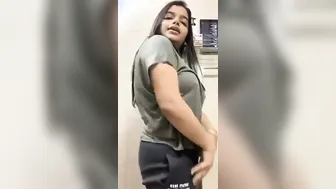Busty GF Teasing Topless While Bathing In Bathroom