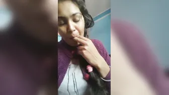 Young Desi Babe Showing Off Her Natural Hairy Pussy At Home