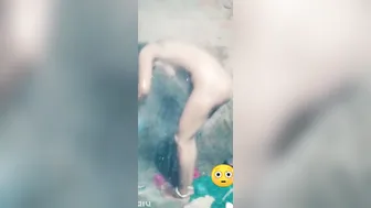 Village College Girl Bathing Naked Recorded By BF Mms
