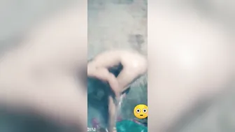 Village College Girl Bathing Naked Recorded By BF Mms