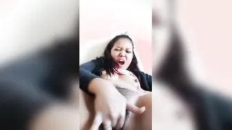 College Babe From The City Fingering Her Hairy Pussy In Her Room