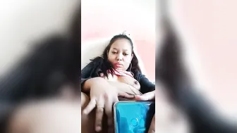 College Babe From The City Fingering Her Hairy Pussy In Her Room