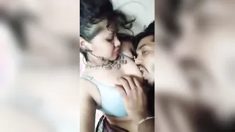 Wife Nursing Hubby On Her Boobs Making Him Suck Them Like Baby