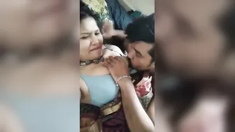 Wife Nursing Hubby On Her Boobs Making Him Suck Them Like Baby