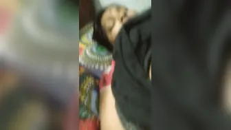 Catching My Sleeping Wife And Tasting Her Soft Desi Boobs At Night