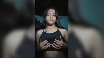 College GF Showing Off Her Perfect Natural Tits On Cam