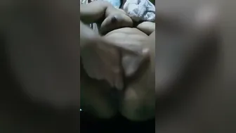 GF Stuffing Panties In Mouth While Fingering Herself
