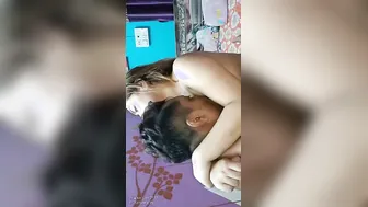 Three Friends Sharing One Lucky Guy In Homemade Indian Bedroom