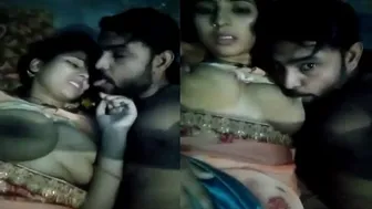 Young Newlyweds Enjoying Their First Night Sucking And Teasing