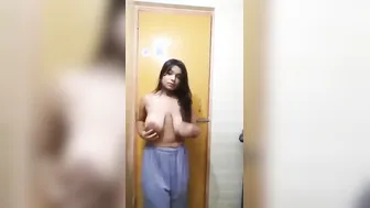 Busty Babe Pleasuring Herself Naked Making Video For BF