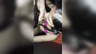 Married Babe Flashing Her Tits And Blowing Him In Homemade Clip
