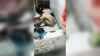 Catching The Girl Washing Clothes Naked On My Hidden Camera