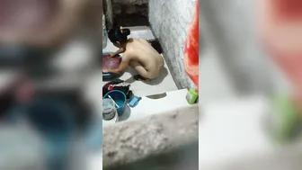 Catching The Girl Washing Clothes Naked On My Hidden Camera