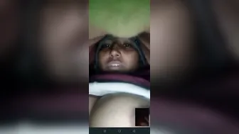 Cheating Wife Flashing Boobs And Stripping For Video Call Lover