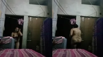 Stepmom Caught Naked By Curious Stepson Hiding Camera Footage