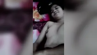 Married Wife Spreading Legs Wide In Bedroom For Private Show