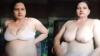 Mature Village Aunty Stripping Topless Dancing In Private Room