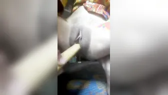 Desi GF Masturbating Her Tight Pussy With Stick At Home