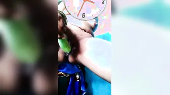 Village Wife Using Toy To Fuck Her Pussy Alone At Home Today