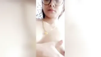 Cute Desi Girl Showing Off Her Perfect Tits In Selfie Video