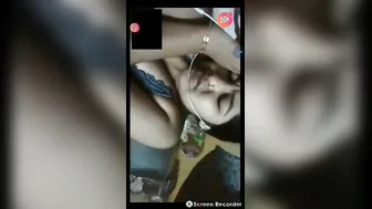Cute GF Flashing Perky Tits For Him On Video Call Now