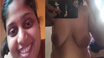Best Friend's Sister Sending Topless Selfie With Smile