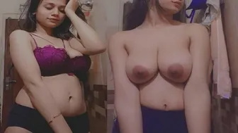 Horny Indian Escort Teasing Topless In Viral Leaked Footage