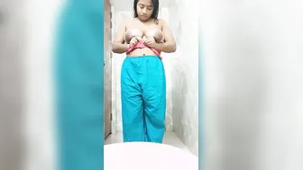 Desi GF Stripping Her Salwar Suit In Bathroom For Me
