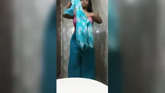 Desi GF Stripping Her Salwar Suit In Bathroom For Me