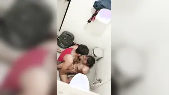 Fucking My Petite GF Hard In Public Restroom Stall Today