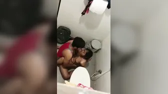 Fucking My Petite GF Hard In Public Restroom Stall Today