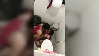 Fucking My Petite GF Hard In Public Restroom Stall Today