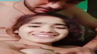 Massaging My GF Soft Milky Tits Before Going Further