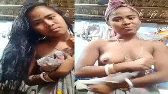 My GF Recording Her Perky Tits Just For Me To Watch