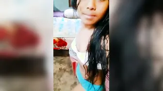 My GF Recording Her Perky Tits Just For Me To Watch