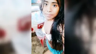 My GF Recording Her Perky Tits Just For Me To Watch