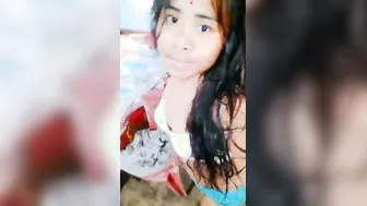 My GF Recording Her Perky Tits Just For Me To Watch