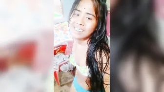 My GF Recording Her Perky Tits Just For Me To Watch