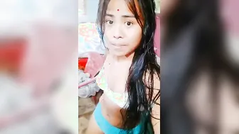 My GF Recording Her Perky Tits Just For Me To Watch