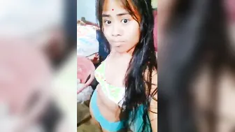 My GF Recording Her Perky Tits Just For Me To Watch