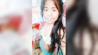 My GF Recording Her Perky Tits Just For Me To Watch