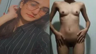 Skinny Desi GF Stripping Naked In Homemade Leaked Clip