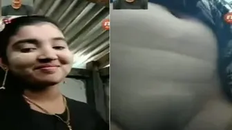 Cute GF Posing Nude On Video Call For Horny BF