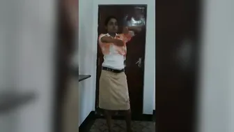 Slim GF Stripping Naked Teasing Before Wild Sex Begins