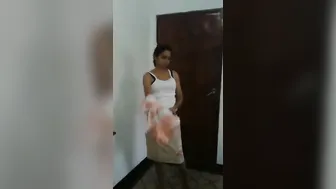 Slim GF Stripping Naked Teasing Before Wild Sex Begins