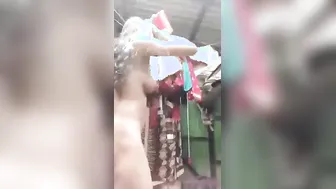 Village Babe Bathing Naked Outdoors Caught On Camera By Neighbor