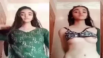 Slim Babe Slowly Stripping Naked Taking Selfies In Her Bedroom